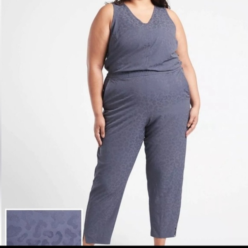 Athleta Cropped Jumpsuit - Soft Purple